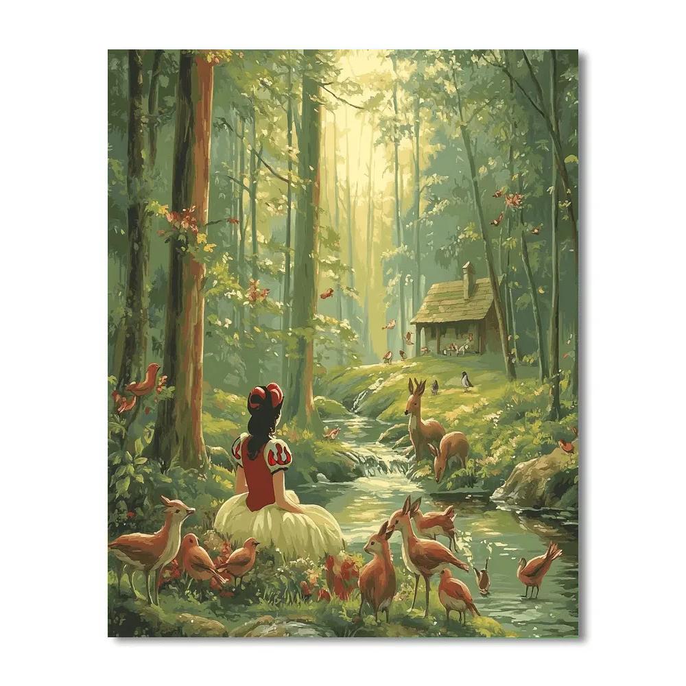 Snow White Forest Friends Disney Inspired paint by number