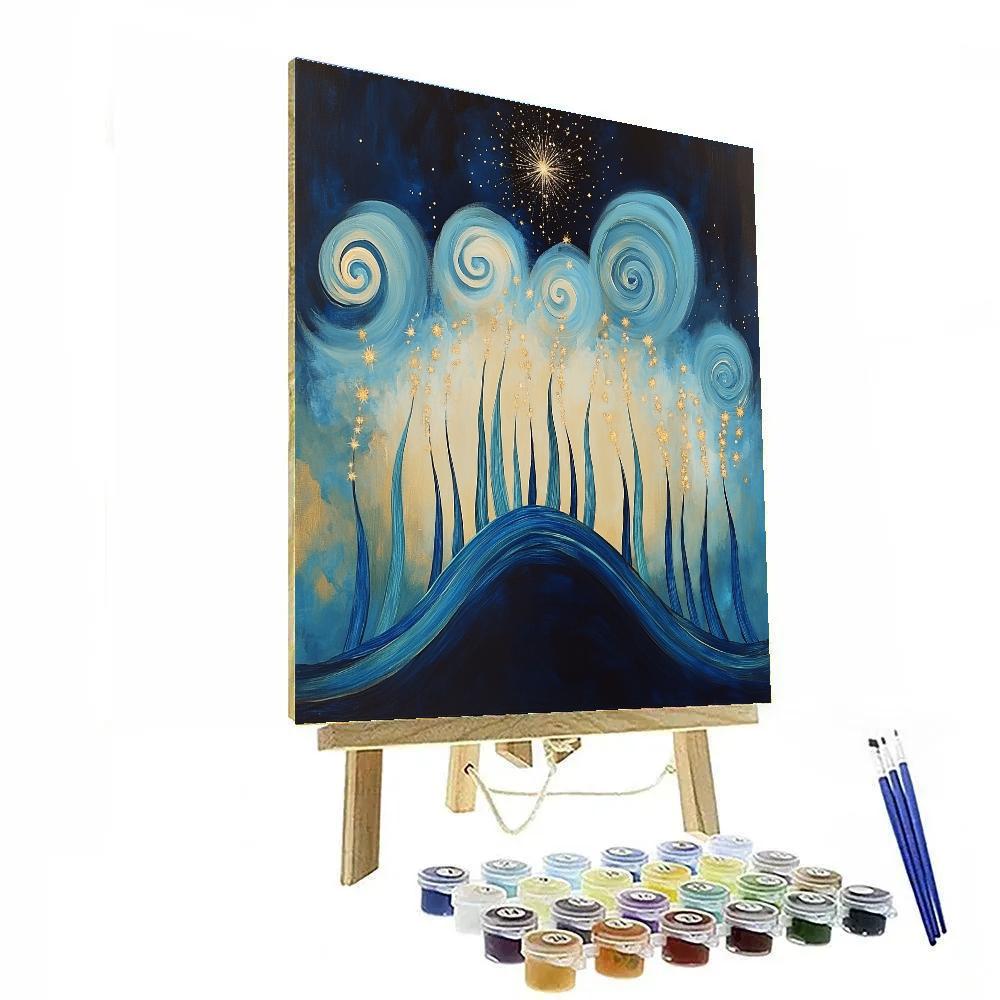 El Greco Inspired Ascending Stars paint by number