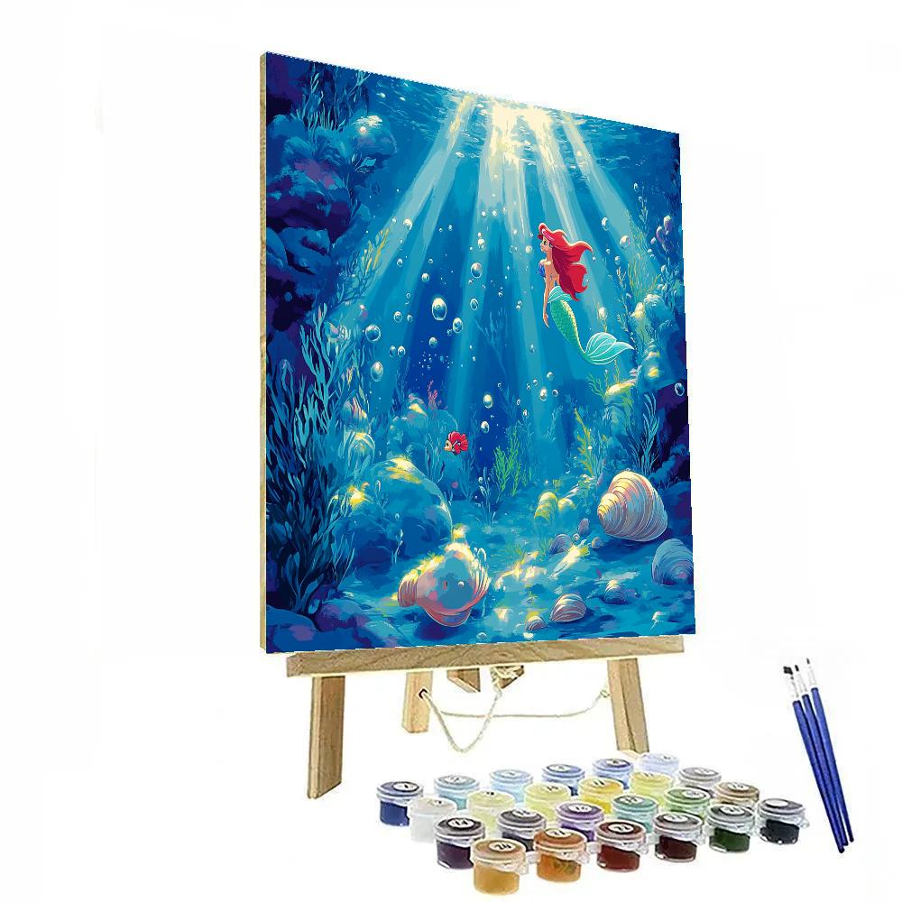 Ariel Undersea Garden Disney Inspired paint by numbers