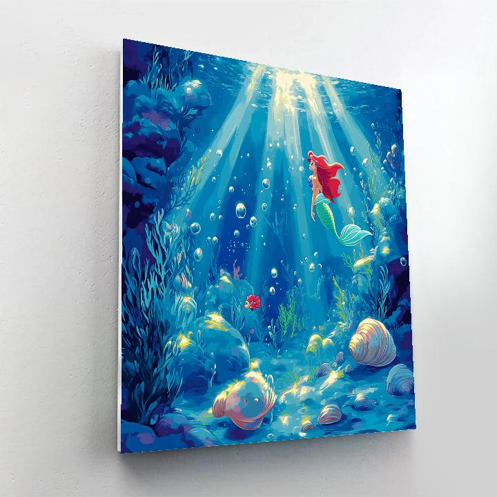 Ariel Undersea Garden Disney Inspired paint by numbers