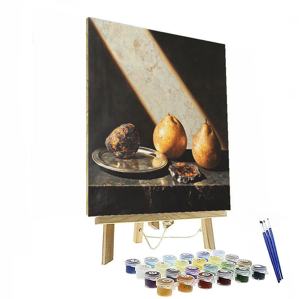 Caravaggio Inspired Fallen Meteor Still Life DIY paint by numbers