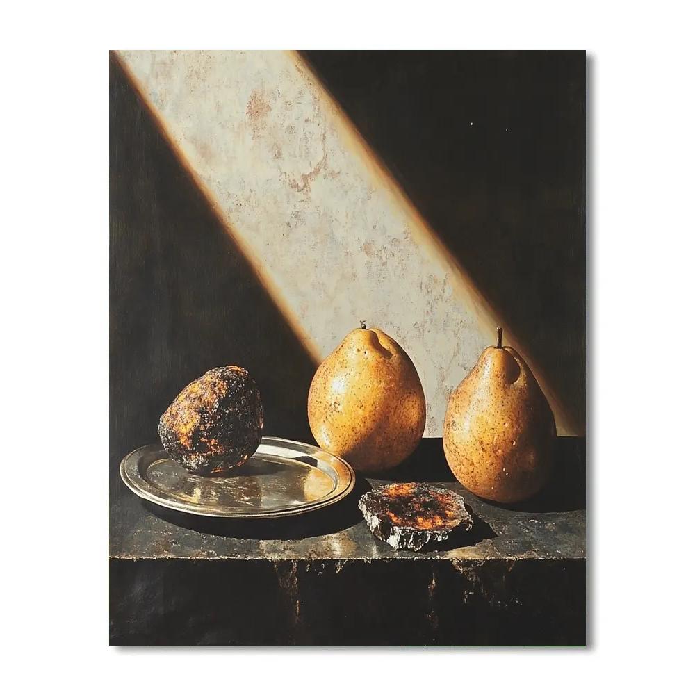 Caravaggio Inspired Fallen Meteor Still Life DIY paint by numbers