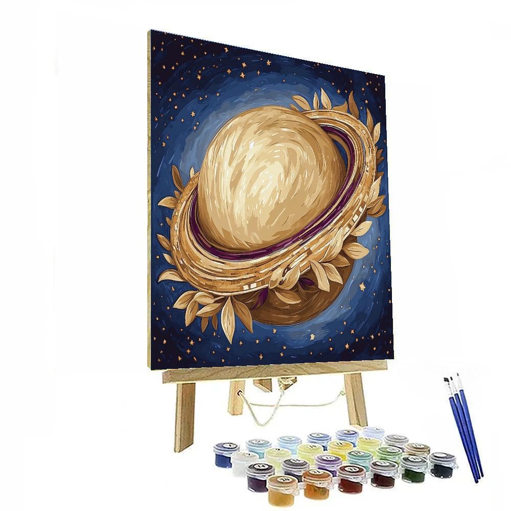Frida Kahlo Inspired Saturn Rings Of Woven Petals Numbered painting kits