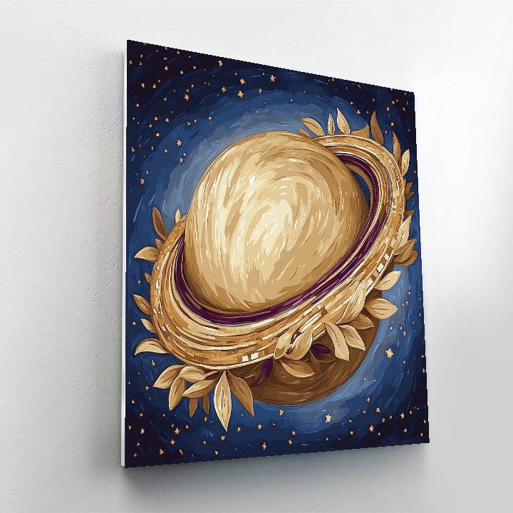 Frida Kahlo Inspired Saturn Rings Of Woven Petals Numbered painting kits