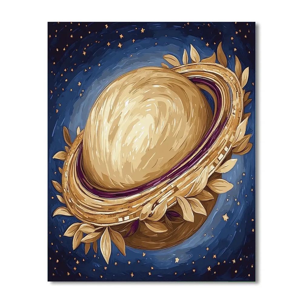 Frida Kahlo Inspired Saturn Rings Of Woven Petals Numbered painting kits