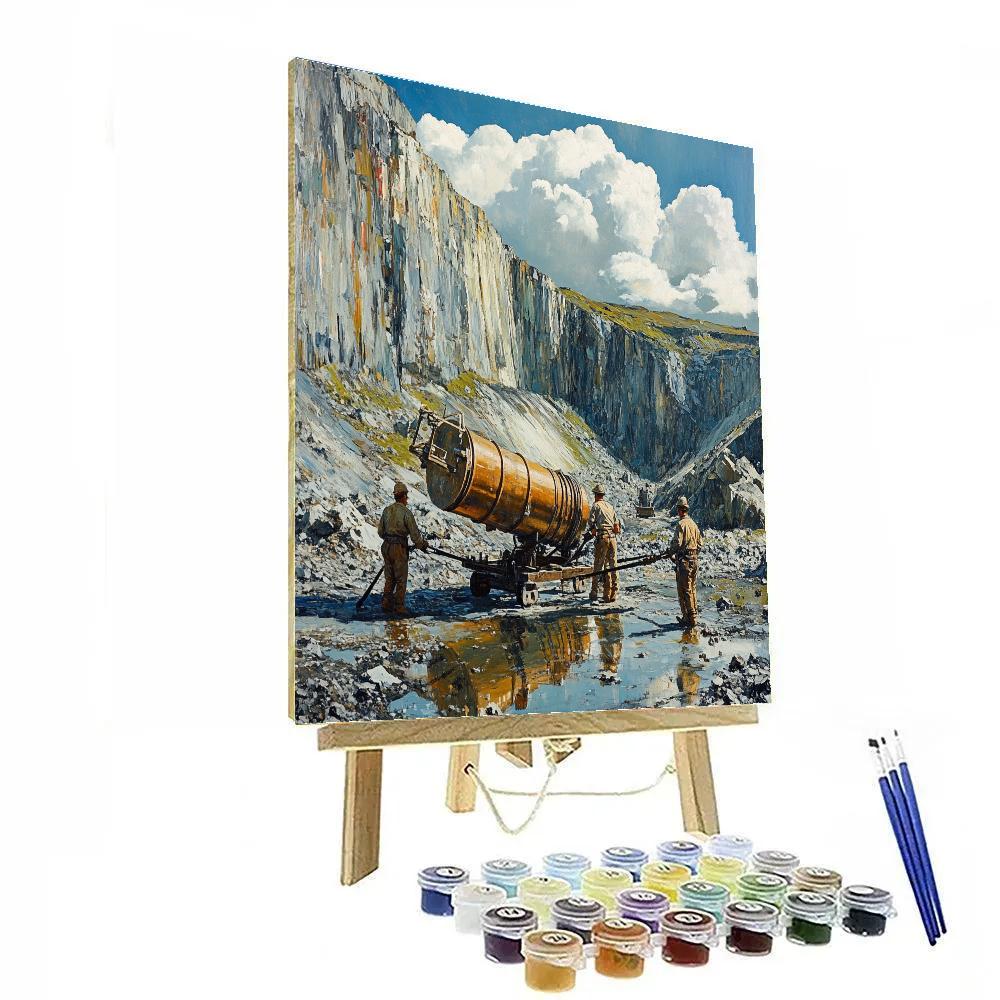 Courbet Inspired Stonebreakers Of The Sky Paint by numbers art