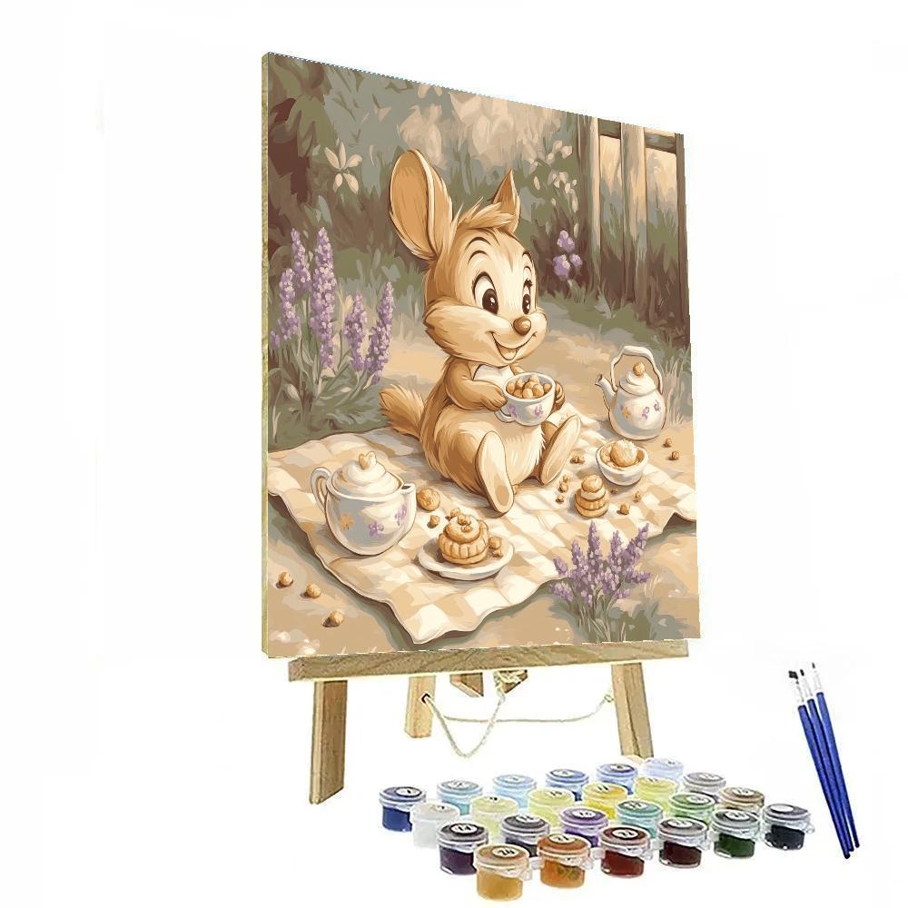Chip Teacup Picnic Disney Inspired painting number kit