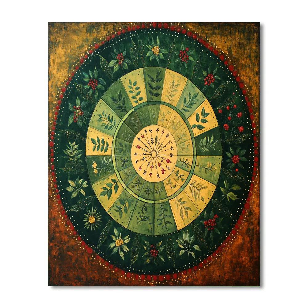 Frida Kahlo Inspired Zodiac Garden Without Creatures Painting by numbers kit