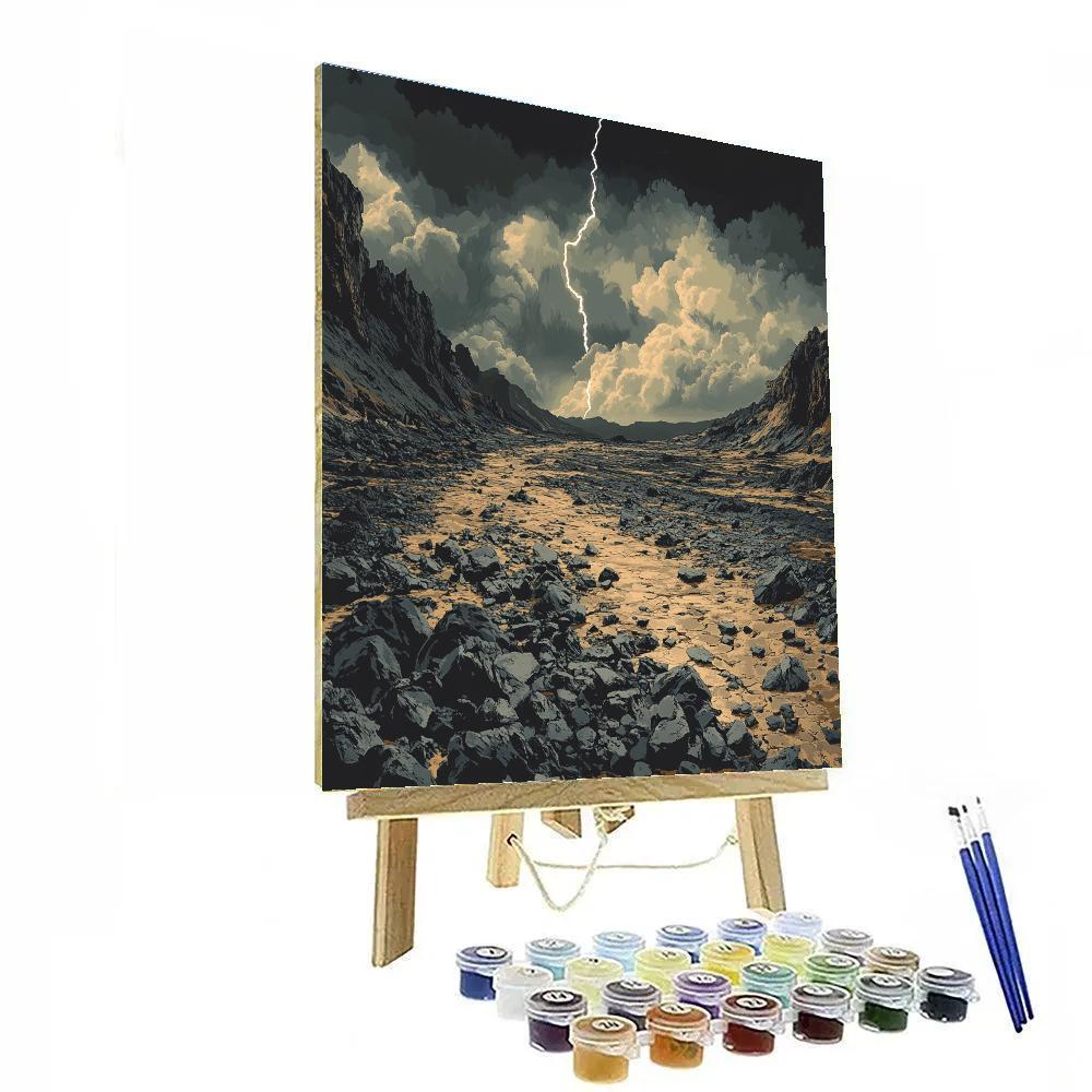 Francisco Goya Inspired Lightning Vein Through A Cinder Valley Painting by numbers kit
