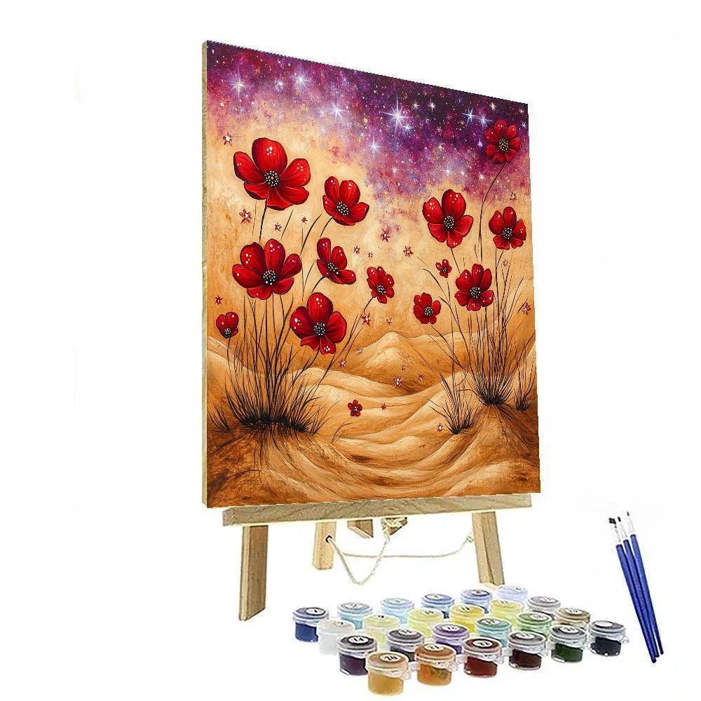 Frida Kahlo Inspired Nebula Mirage Of Desert Blossoms paint by number