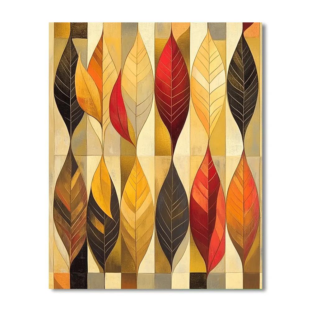 Gustav Klimt Inspired Mosaic Autumn Leaves painting number kit