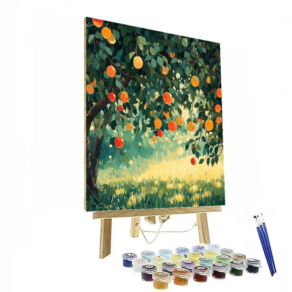 Claude Monet Inspired Orchard In Full Summer Fruit Paint by numbers art