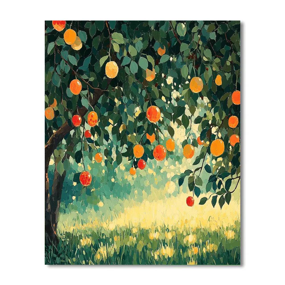 Claude Monet Inspired Orchard In Full Summer Fruit Paint by numbers art