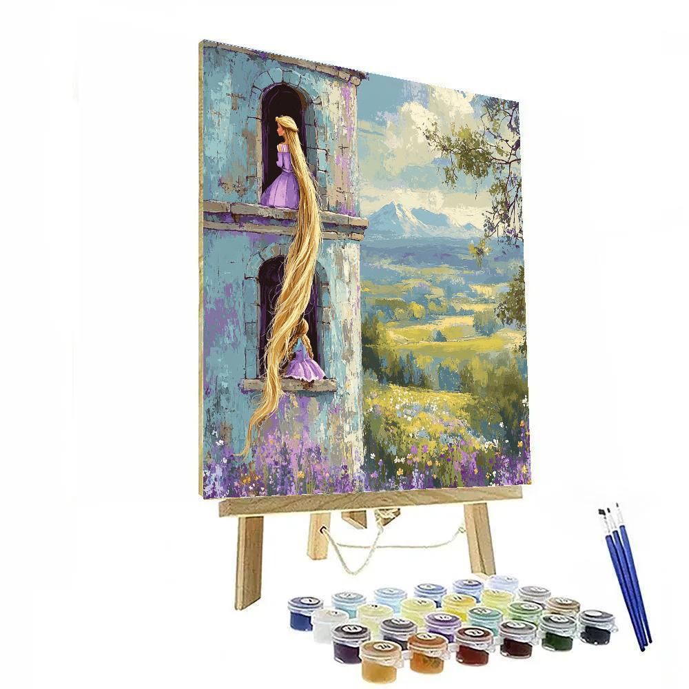 Rapunzel Tower Window Daydream Disney Inspired Painting by numbers kit