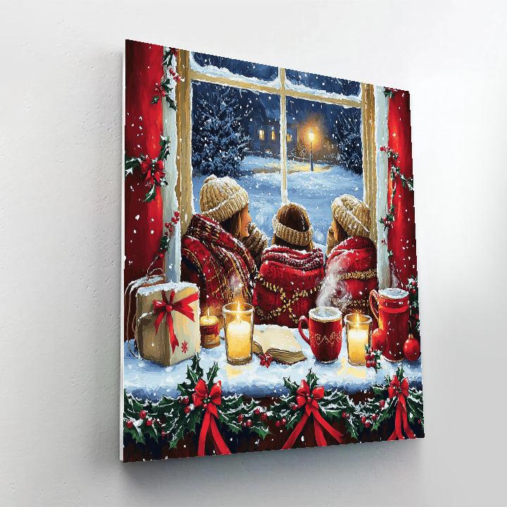 Holly Window Gathering Number painting