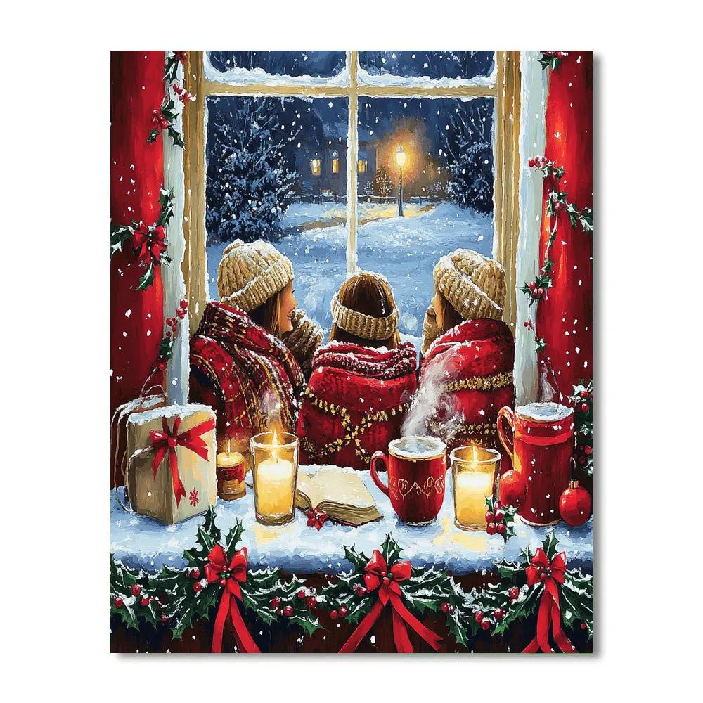 Holly Window Gathering Number painting