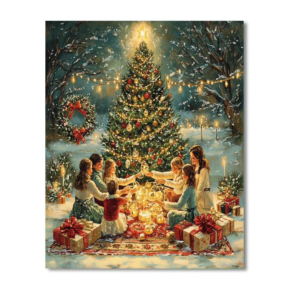 Ornaments And Laughter Circle Paint by numbers kits