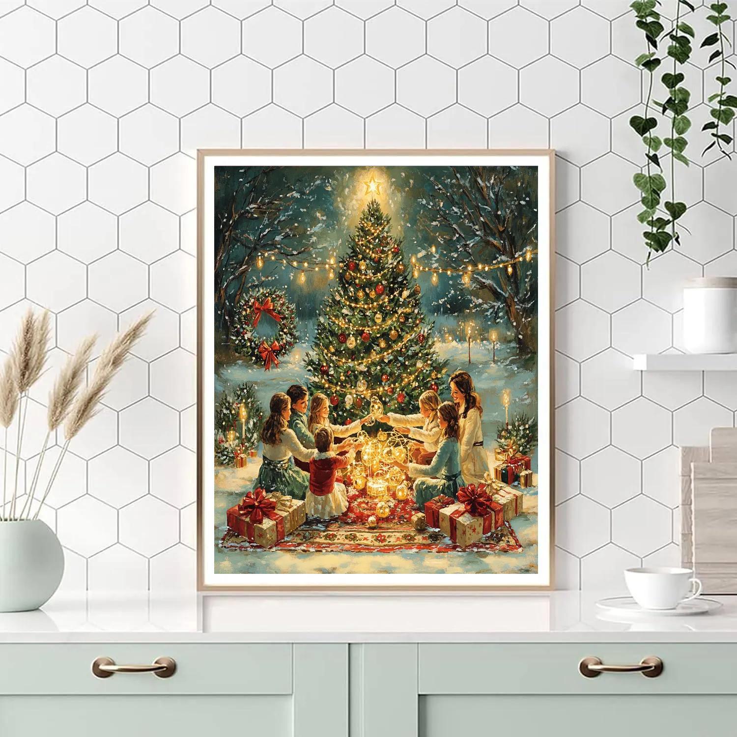 Ornaments And Laughter Circle Paint by numbers kits