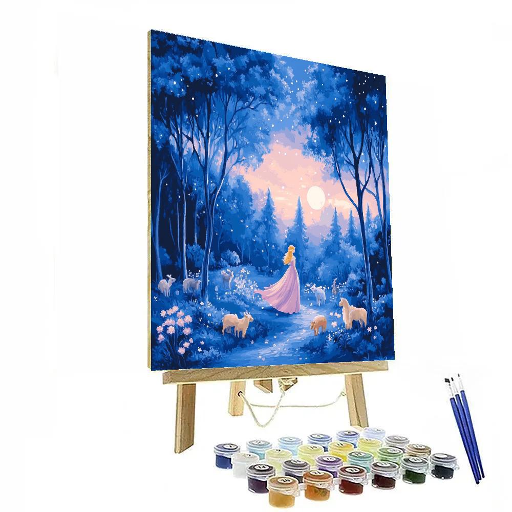 Aurora Forest Lullaby Disney Inspired Paint by numbers art