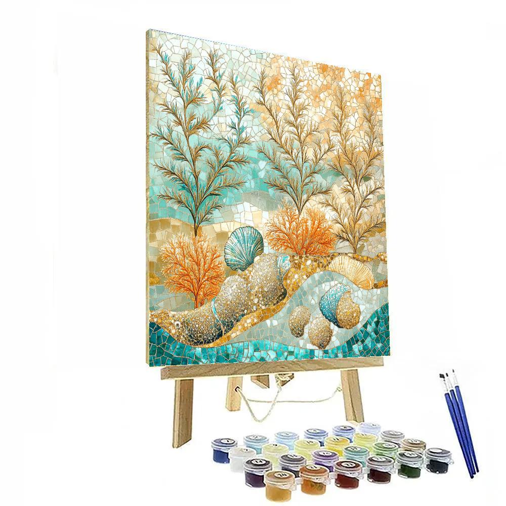 Gustav Klimt Inspired Ornamental Coral Reef Paint by numbers art