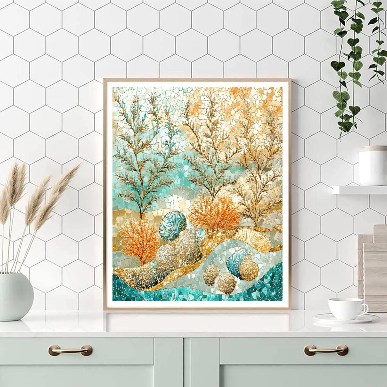Gustav Klimt Inspired Ornamental Coral Reef Paint by numbers art