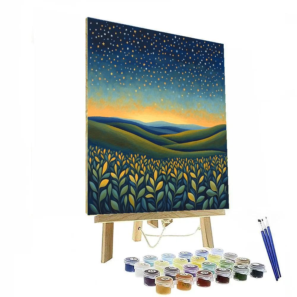 Frida Kahlo Inspired Horizon Of Quiet Constellation Fields Numbered painting kits