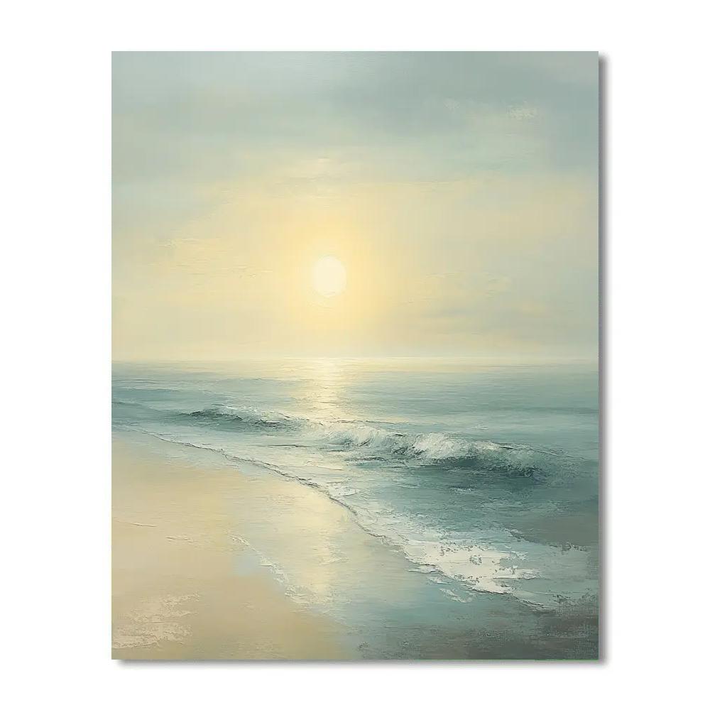 Claude Monet Inspired Sun Through Morning Sea Mist paint by number