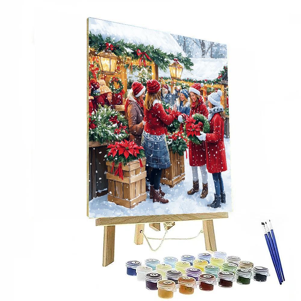 Wreath Market Reunion paint by number