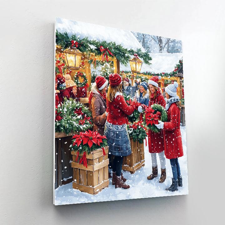 Wreath Market Reunion paint by number