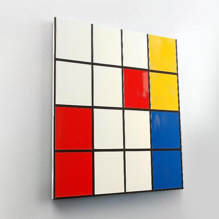 Mondrian Inspired Orbit Grid paint by color
