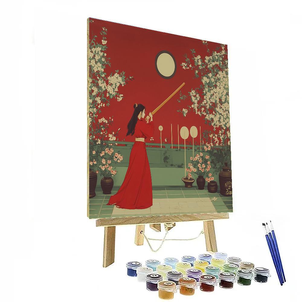 Mulan Training Garden Disney Inspired paint by number