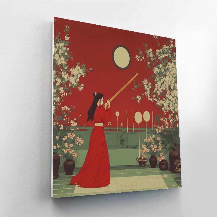 Mulan Training Garden Disney Inspired paint by number