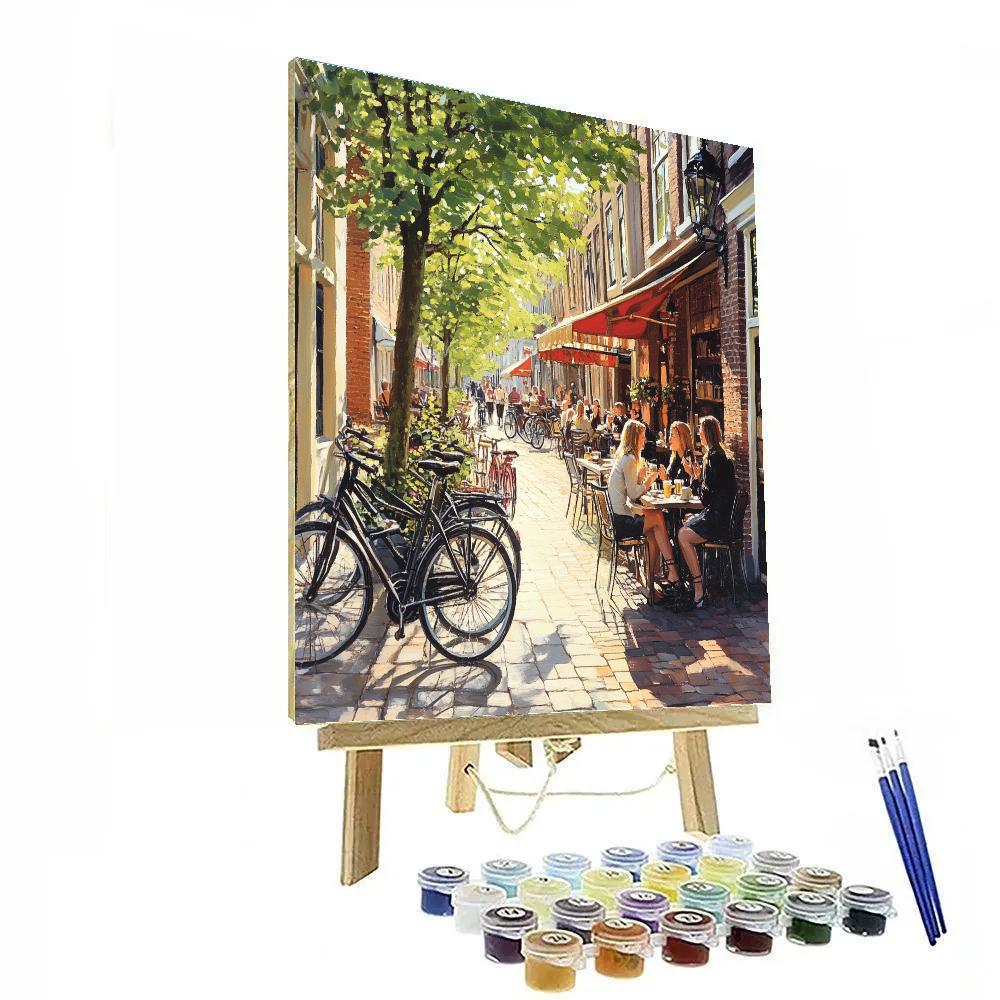 Street Scene At Vesterbro With Cafe Culture Copenhagen Denmark Number painting