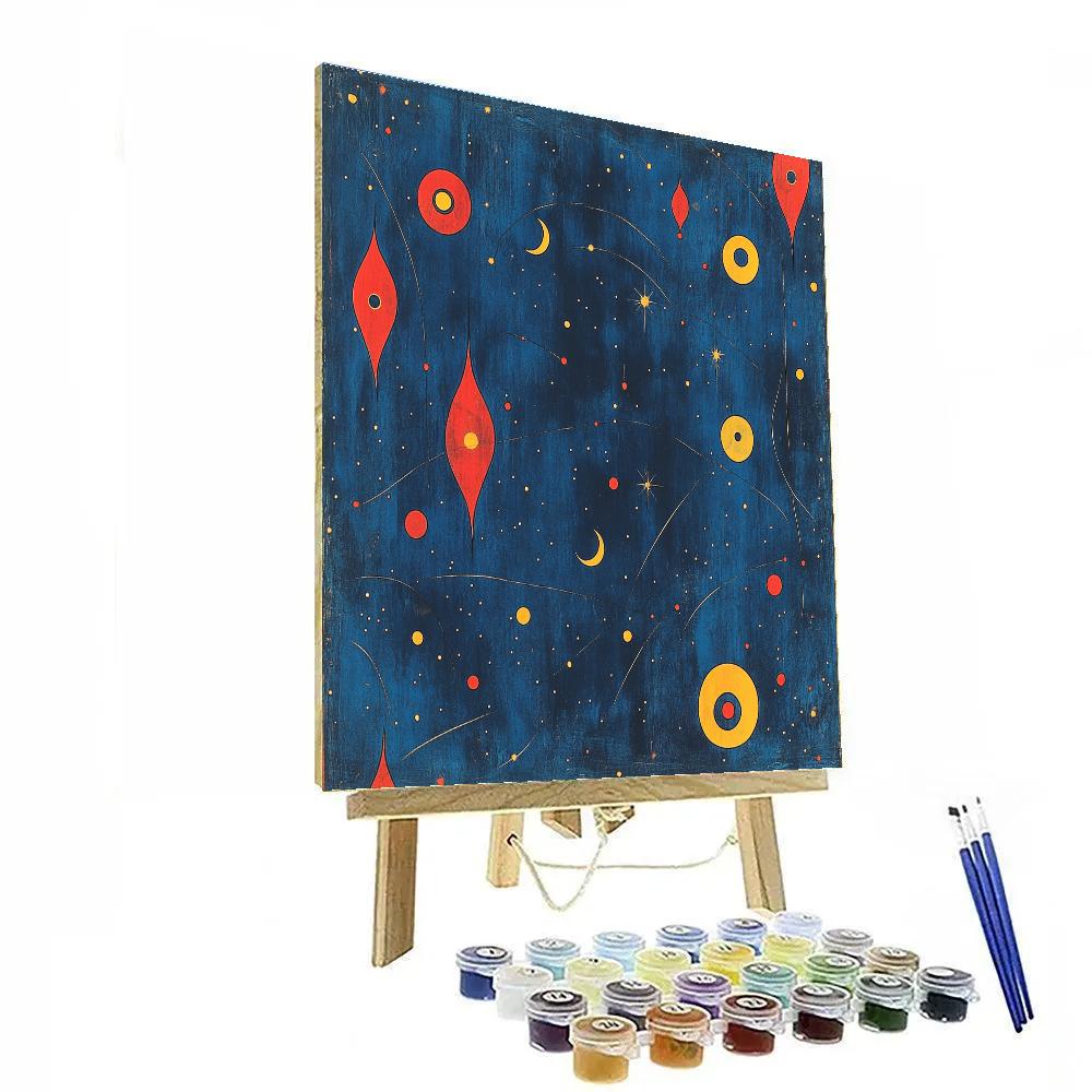 Miró Inspired Dancing Moons paint by number
