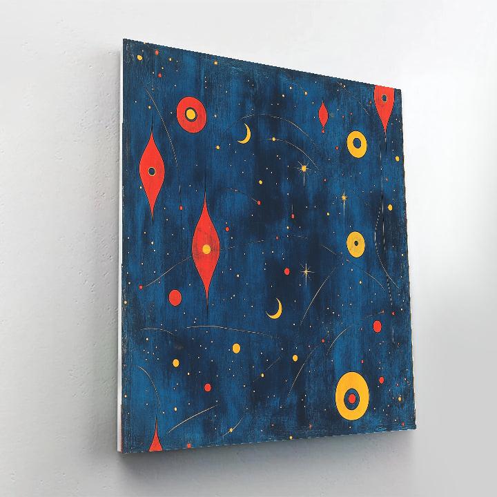 Miró Inspired Dancing Moons paint by number