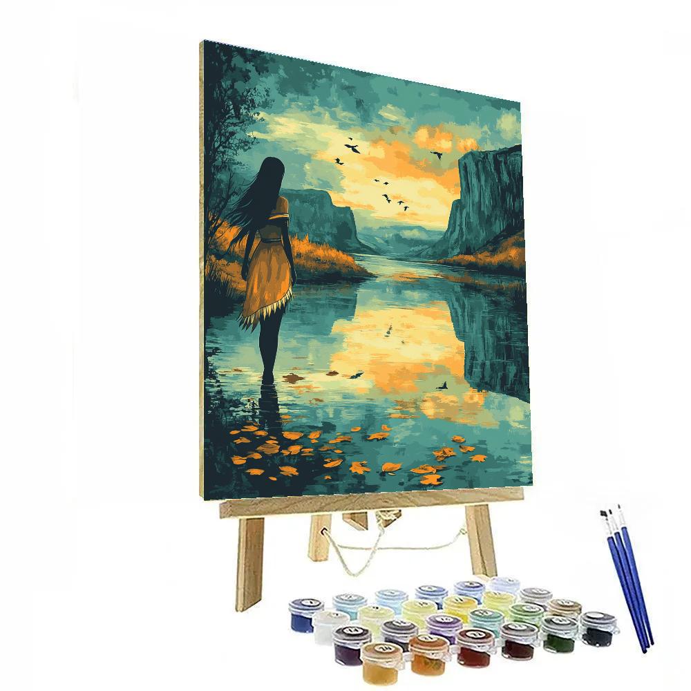 Pocahontas River Reflection Disney Inspired paint by number