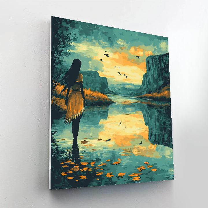 Pocahontas River Reflection Disney Inspired paint by number