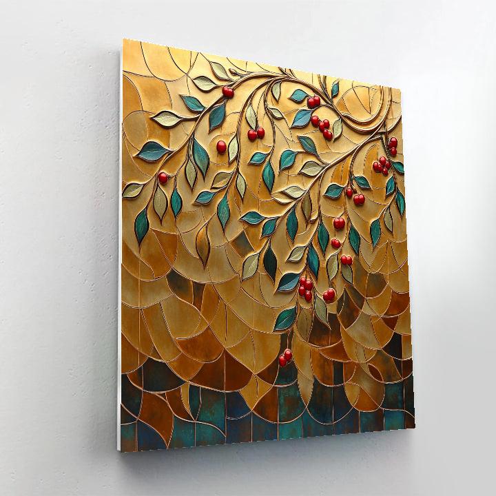 Gustav Klimt Inspired Golden Vine Cascade painting number kit