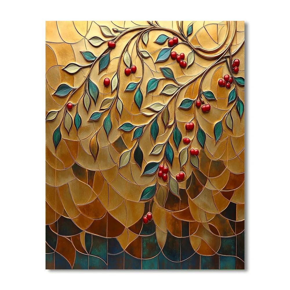 Gustav Klimt Inspired Golden Vine Cascade painting number kit