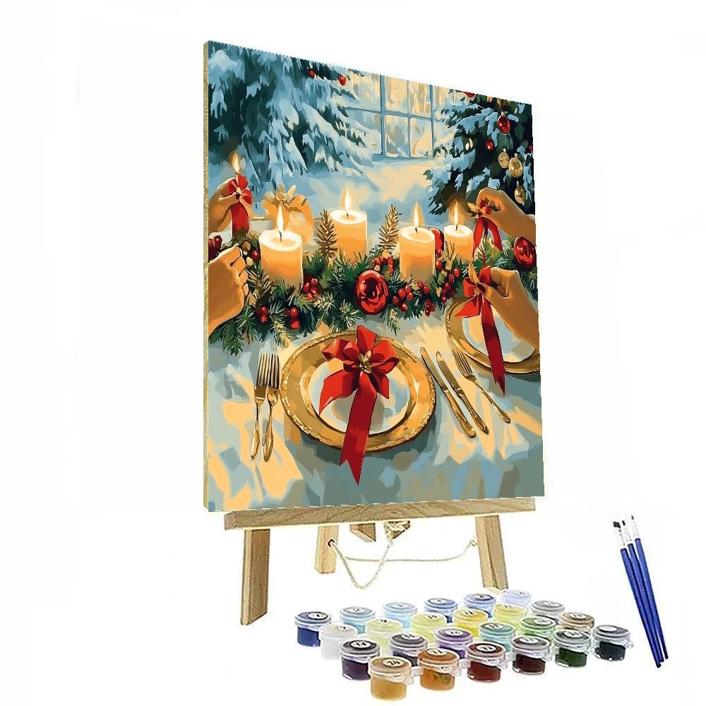 Candlelight Ribbon Feast paint by color