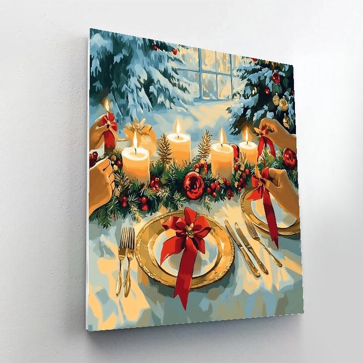 Candlelight Ribbon Feast paint by color
