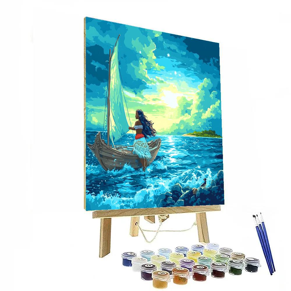 Moana Ocean Horizon Disney Inspired painting number kit