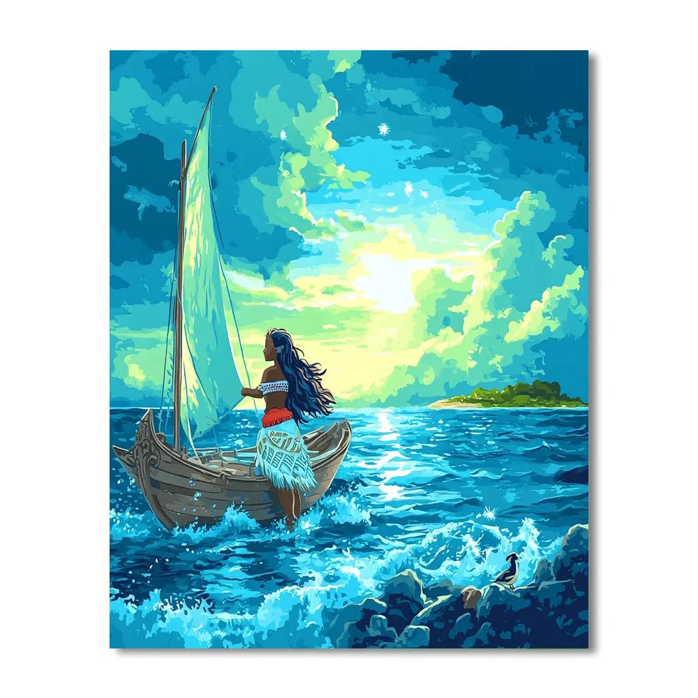 Moana Ocean Horizon Disney Inspired painting number kit