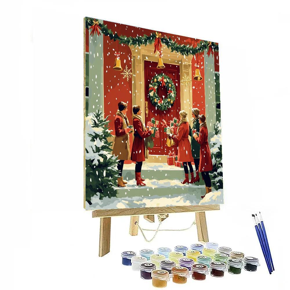 Snowflake Porch Welcome Paint by numbers art