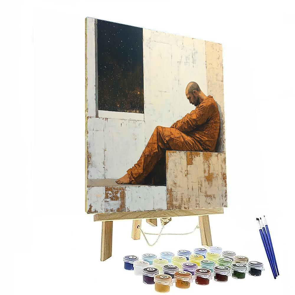 Egon Schiele Inspired Angular Stargazer paint by color