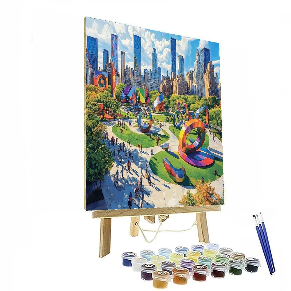 Contemporary Art Installation In Mexico City Chapultepec Park Mexico DIY paint by numbers