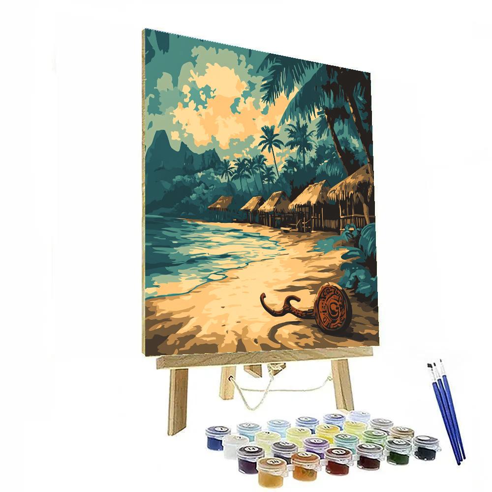 Maui Island Story Disney Inspired paint by color