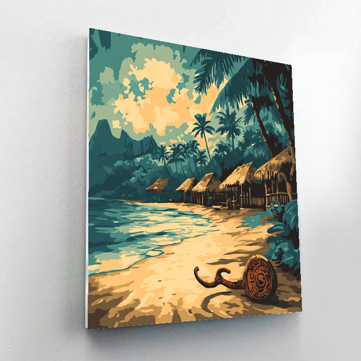 Maui Island Story Disney Inspired paint by color