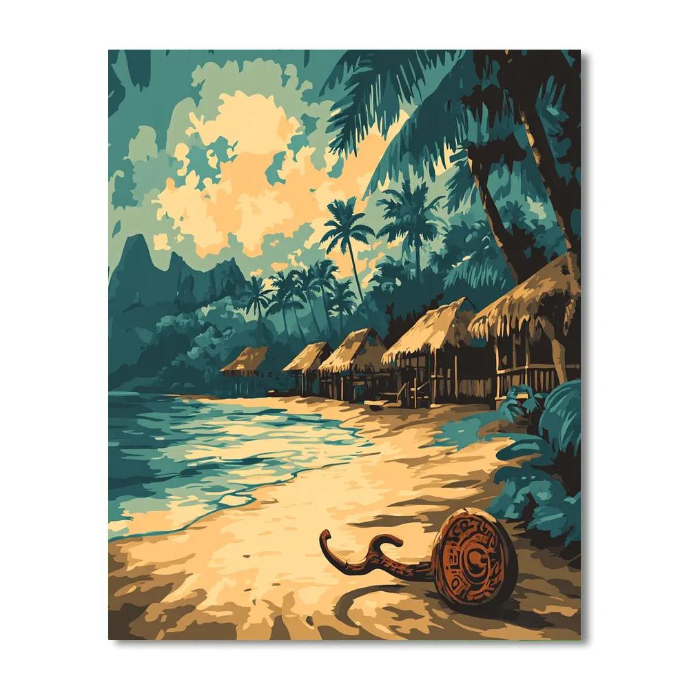 Maui Island Story Disney Inspired paint by color