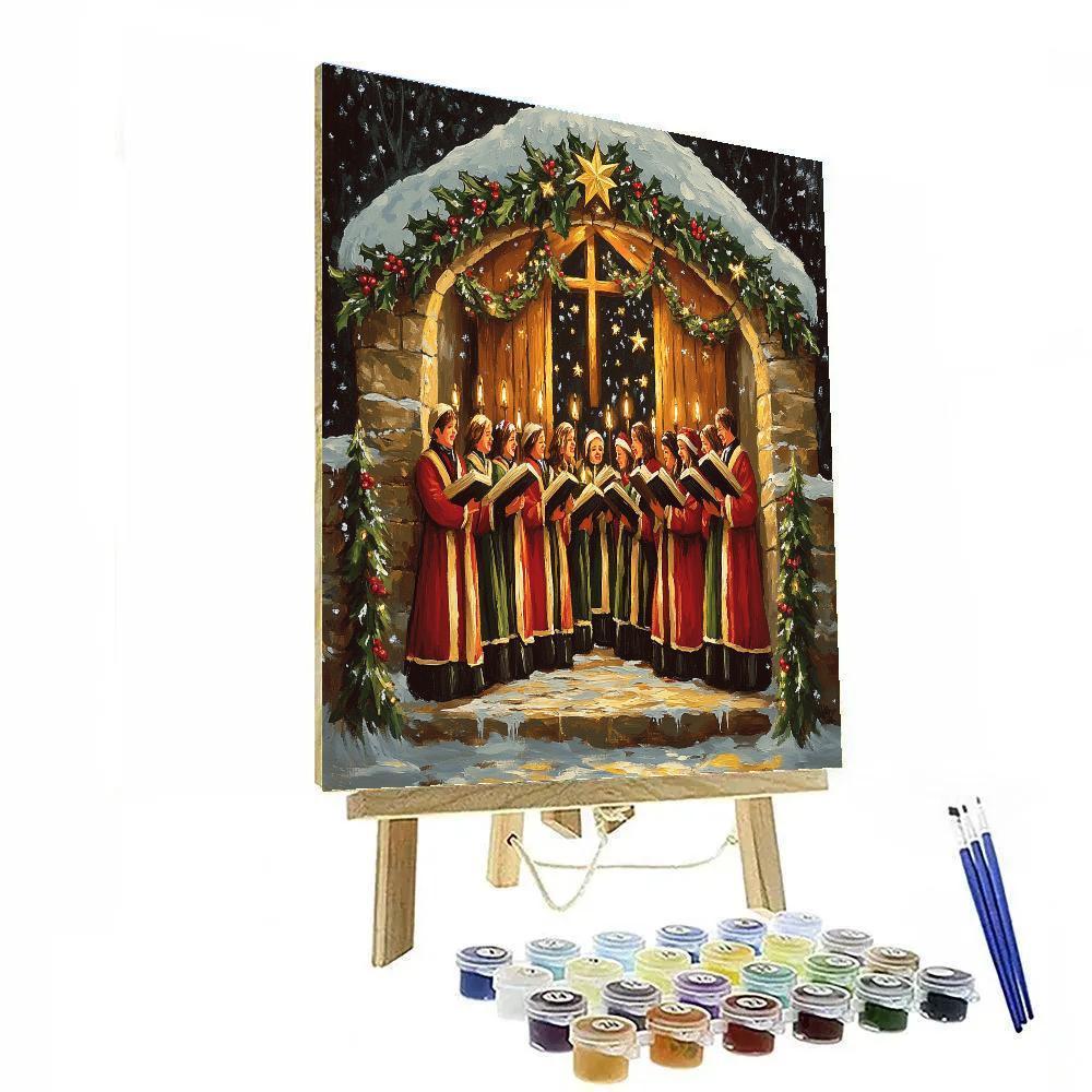 Choir Under Golden Garlands painting number kit